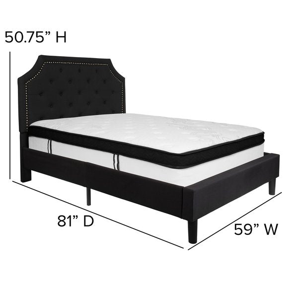 Full Platform Bed Set, Black