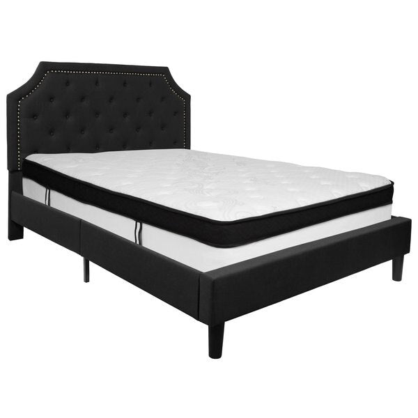 Queen Platform Bed Set, Black