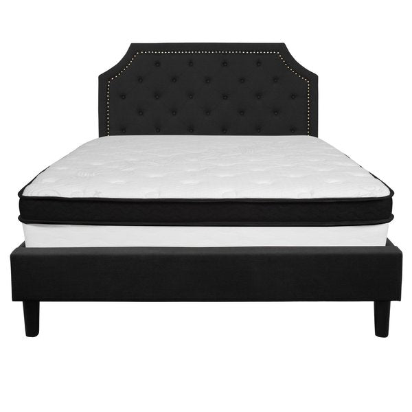 Queen Platform Bed Set, Black