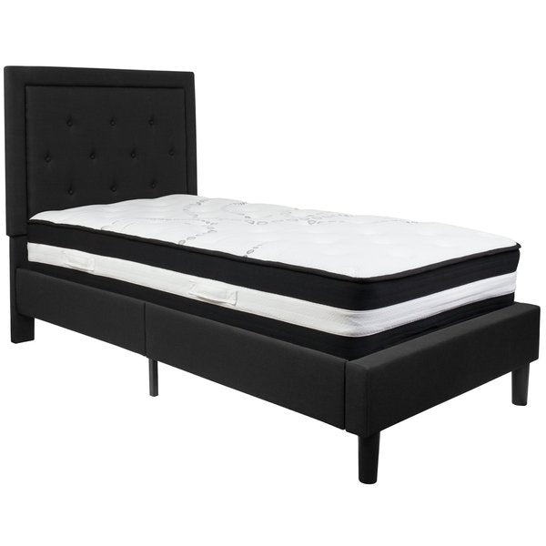 Roxbury Twin Platform Bed Set, Black