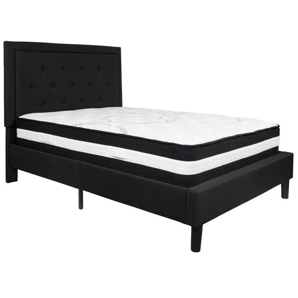 Roxbury Full Platform Bed Set, Black