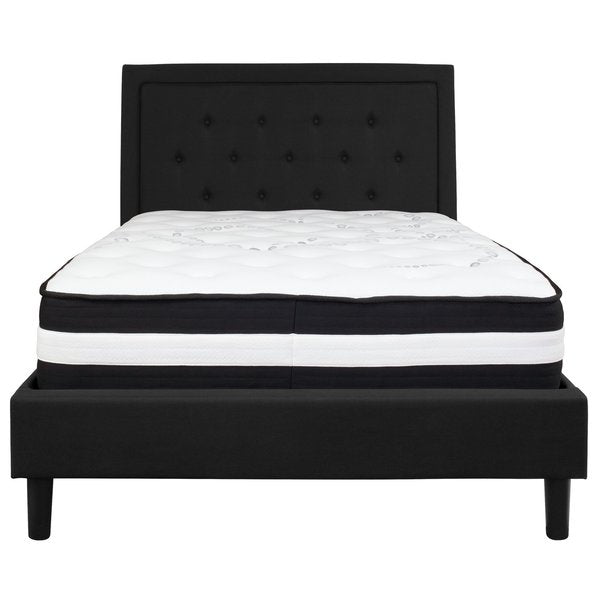 Roxbury Full Platform Bed Set, Black