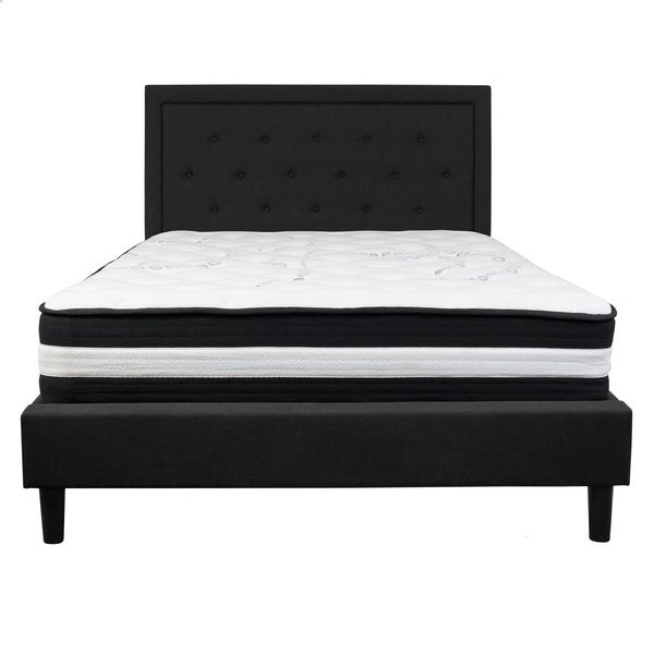 Roxbury Queen Platform Bed Set, Black