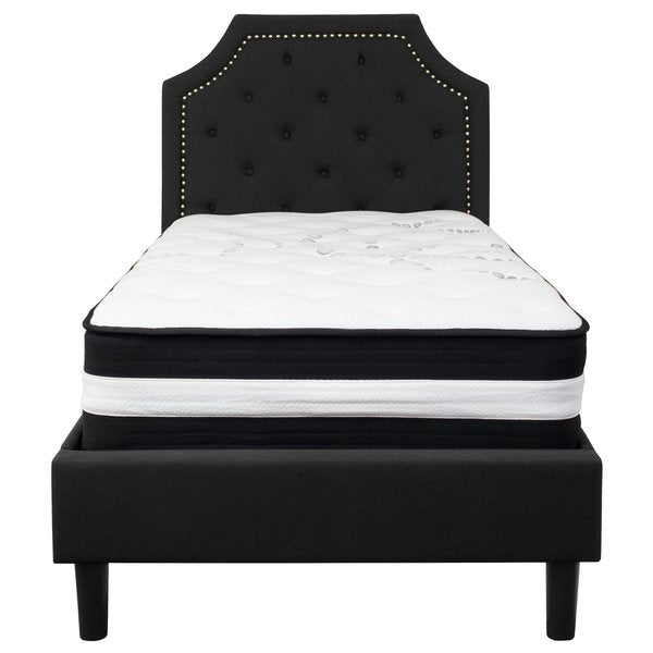 Brighton Twin Platform Bed Set, Black