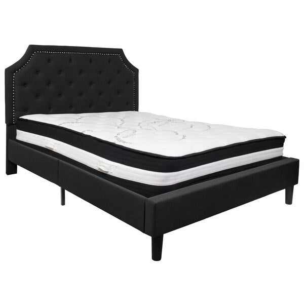 Brighton Queen Platform Bed Set, Black
