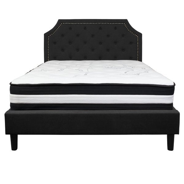 Brighton Queen Platform Bed Set, Black
