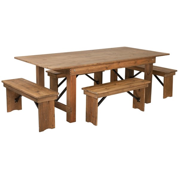 Rectangle Antique Farm Table , 40