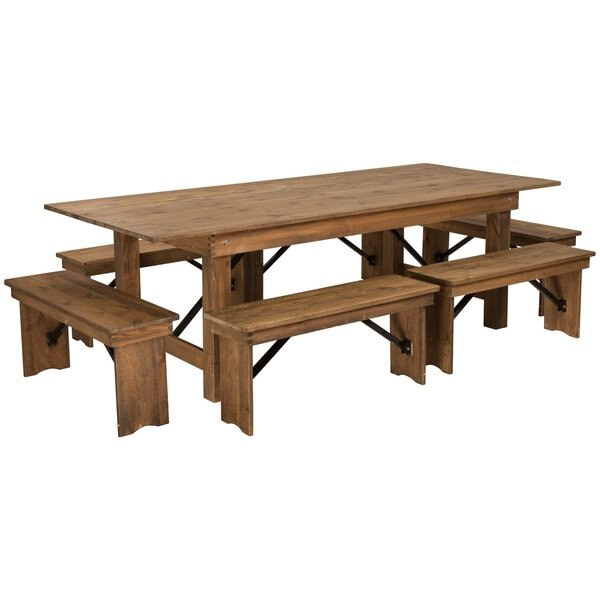 Rectangle Antique Farm Table , 40