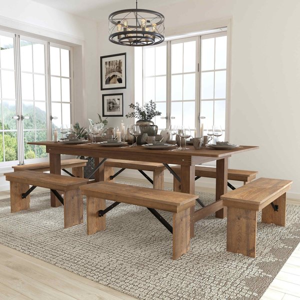 Rectangle Antique Farm Table , 40