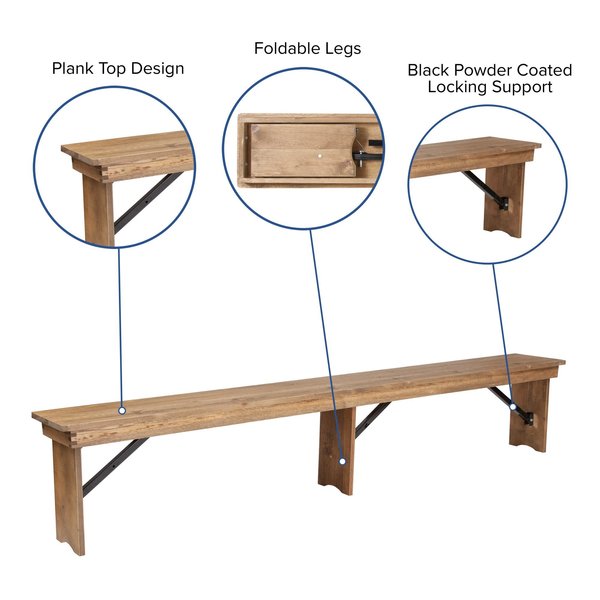 Rectangle Antique Farm Table , 40