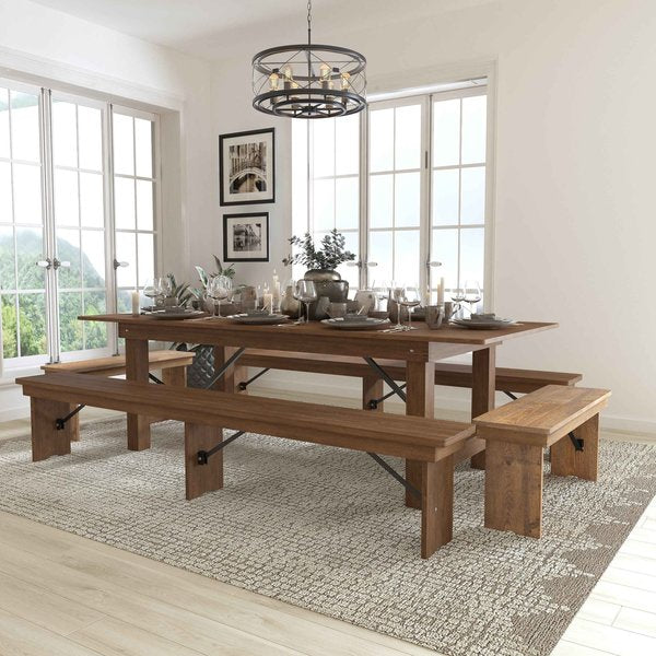 Rectangle Antique Farm Table , 40