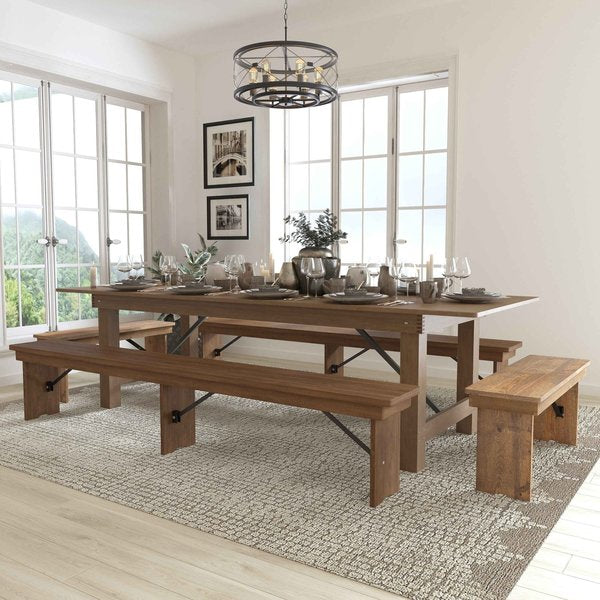 Rectangle Antique Farm Table , 40
