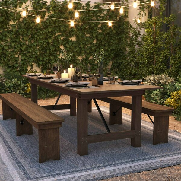 Rectangle FarmTable, Antique, Rustic, Foldng, 108