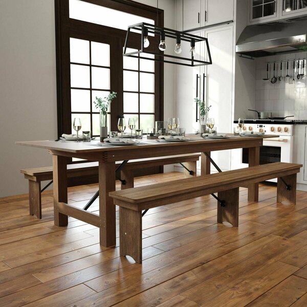 Rectangle FarmTable, Antique, Rustic, Foldng, 108