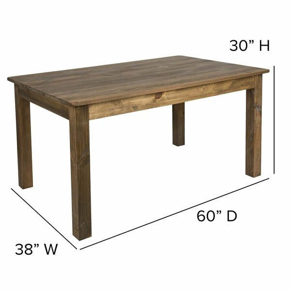 Rectangle Farm Table, Rustic, Rectangular, 60