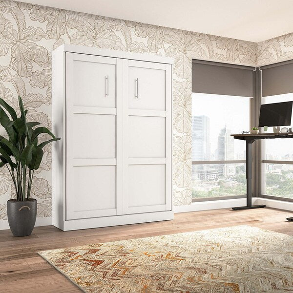 Bestar Pur 59W Full Murphy Bed in White