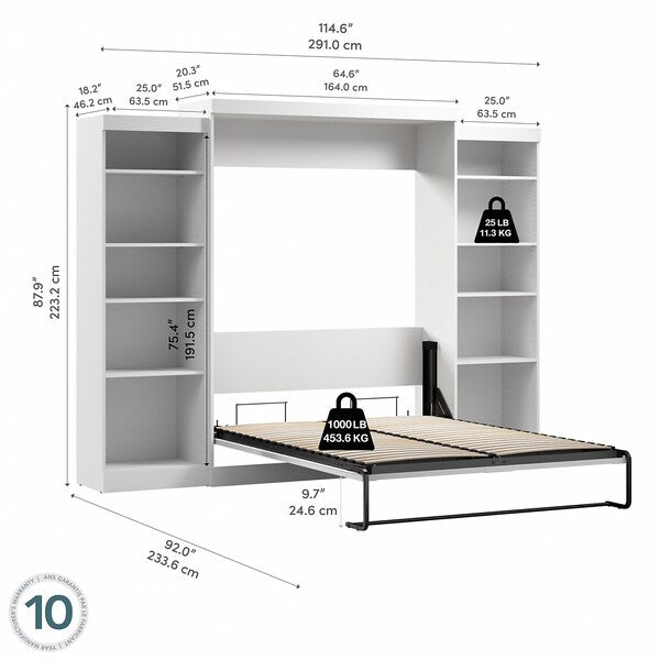 Queen Wall Bed Kit, Pur, White, 115