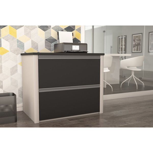 Connexion 31W 30â Lateral File Cabinet, Slate & Sandstone