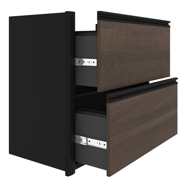 Connexion L-Shaped Workstation, Antigua/Black