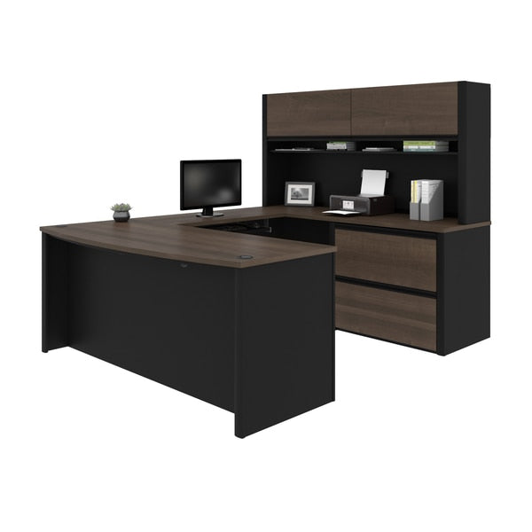 Connexion U-Shaped Workstation, Antigua/Black