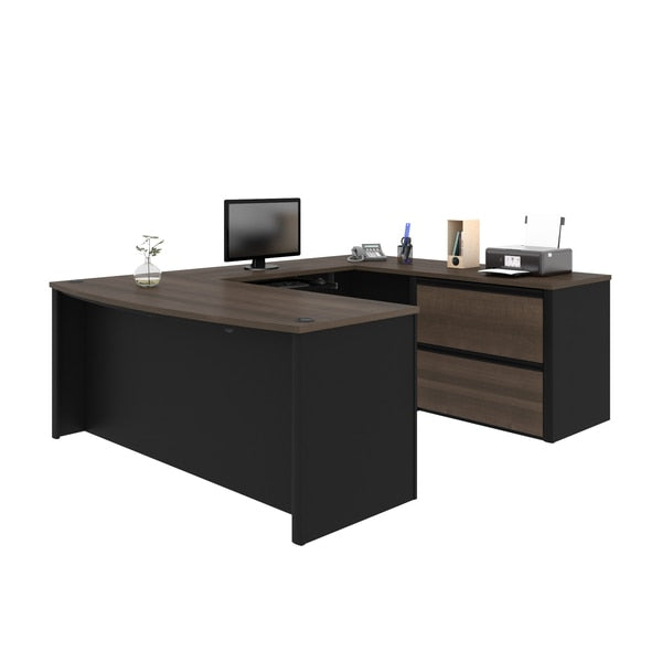 Connexion U-Shaped Workstation, Antigua/Black