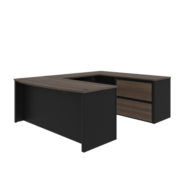 Connexion U-Shaped Workstation, Antigua/Black