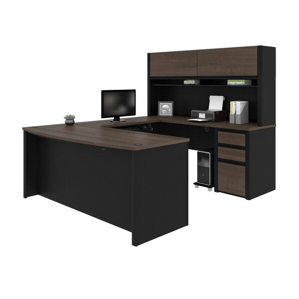 Connexion U-Shaped Workstation, Antigua/Black