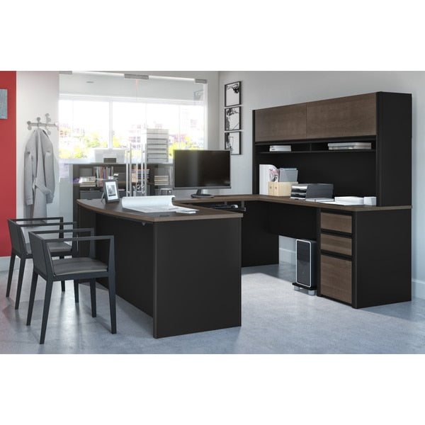 Connexion U-Shaped Workstation, Antigua/Black