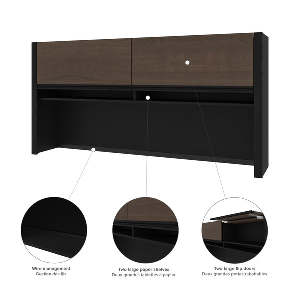 Connexion U-Shaped Workstation, Antigua/Black