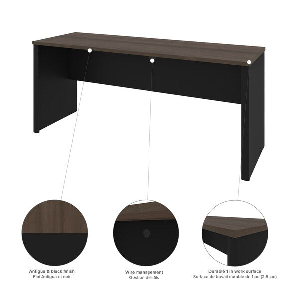 Connexion U-Shaped Workstation, Antigua/Black