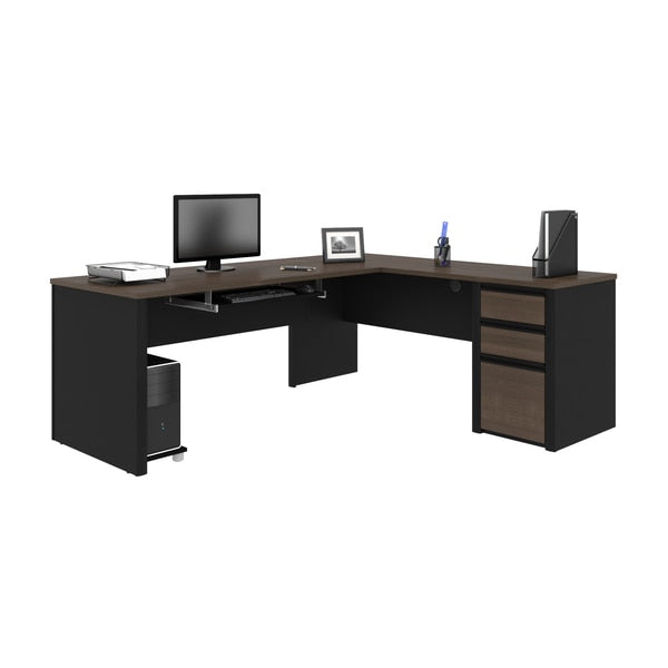 Connexion L-Shaped Workstation, Antigua/Black