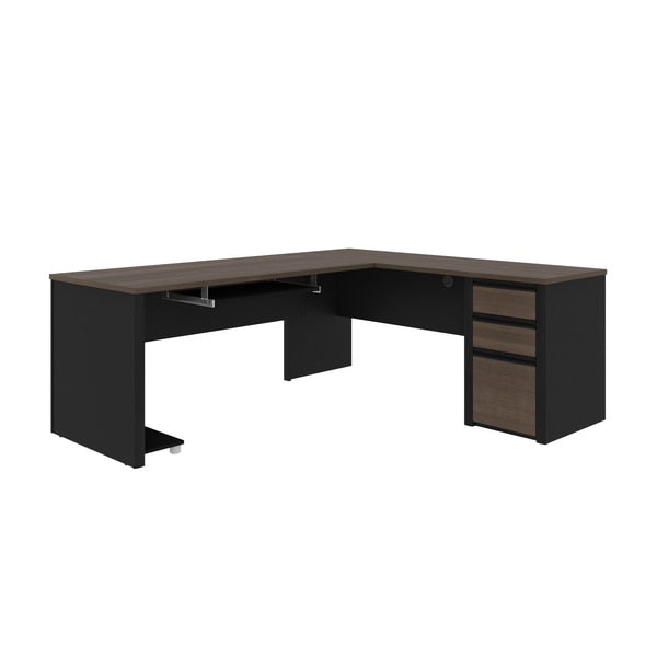 Connexion L-Shaped Workstation, Antigua/Black
