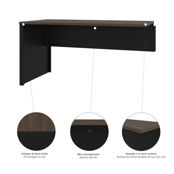 Connexion L-Shaped Workstation with Lateral File, Antigua/Black