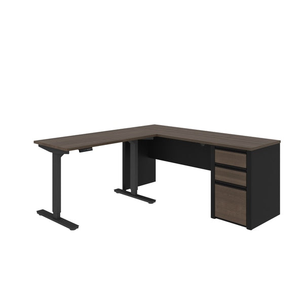 Connexion Height Adjustable L-Desk, Antigua/Black