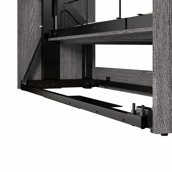 Queen Wall Bed, Pur, Bark Gray