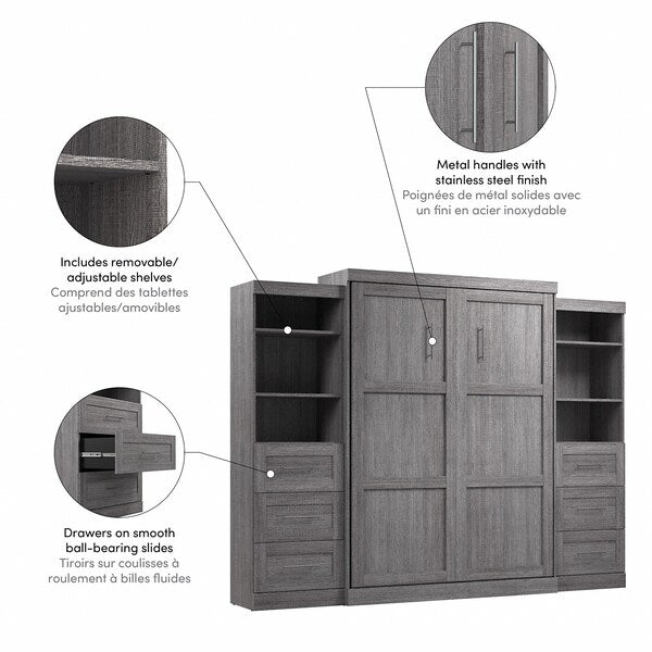 Queen Wall Bed Kit, Bark Gray, 115