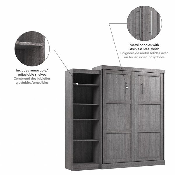 Queen Wall Bed Kit, Pur, Bark Gray, 90