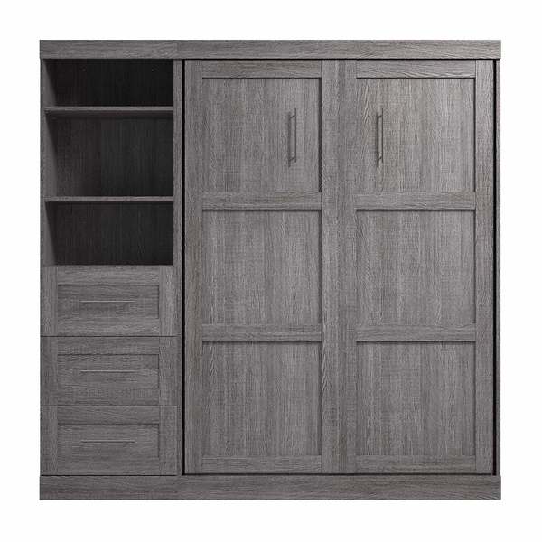 Full Wall Bed Kit, Pur, Bark Gray, 84