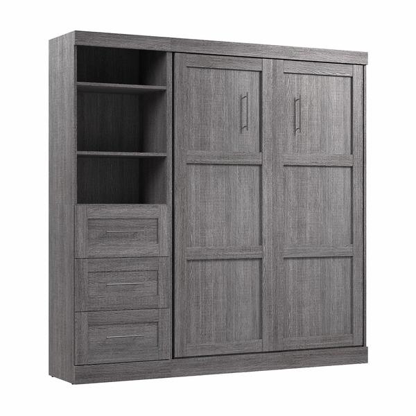 Full Wall Bed Kit, Pur, Bark Gray, 84