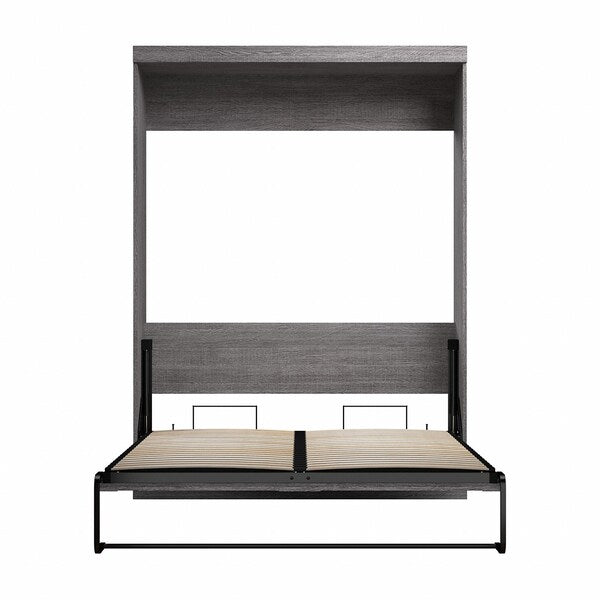 Queen Wall Bed, Pur, Bark Gray