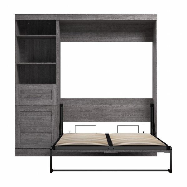 Full Wall Bed Kit, Pur, Bark Gray, 84