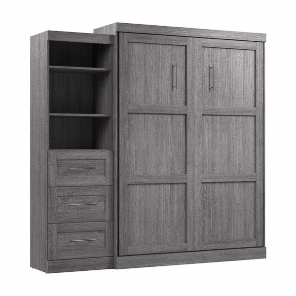 Queen Wall Bed Kit, Pur, Bark Gray, 90