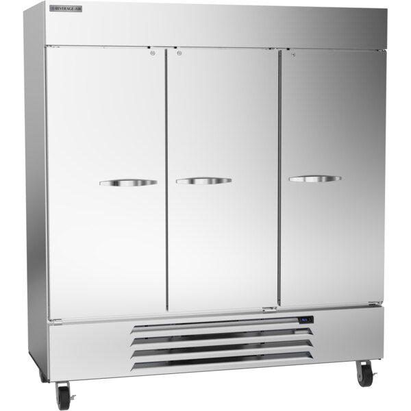 Reach In Refrigerator, Three Section, Solid Door, 68.93 Cu. Ft.