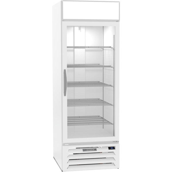 Glass Door Merchandiser, Refrigerator, 22.5 cu. ft. Capacity, White