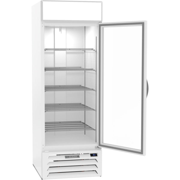 Glass Door Merchandiser, Refrigerator, 22.5 cu. ft. Capacity, White