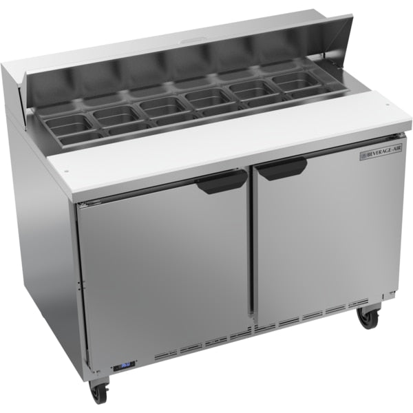 Refrigerated Sandwich Prep Table, 2 Door, 13.9 cu. Ft, 115 Volt