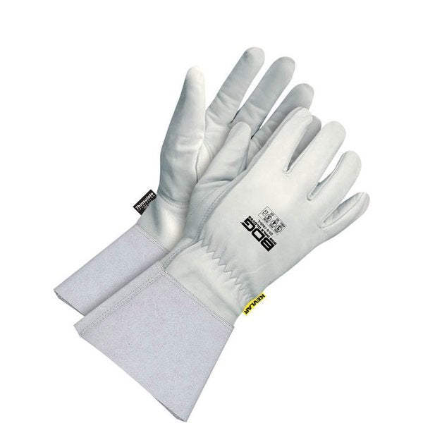 Grain Pearl Goatskin Gauntlet w/ Kevlar & C100 Thins Lining, Shrink Wrapped, Size L