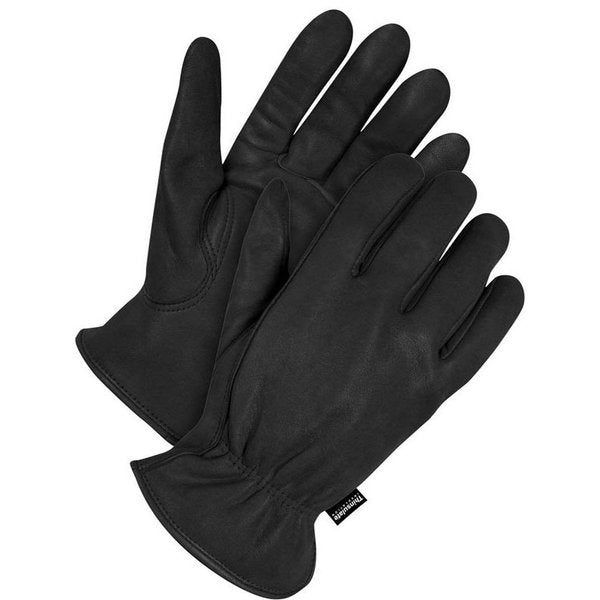 Grain Deerskin Driver Lined Thinsulate C100 Black, Shrink Wrapped, Size X2L