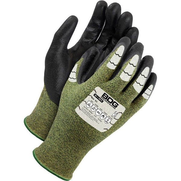 Seamless Knit Green/Black Fr Yarn with Black Bi Polymer Dip, Shrink Wrapped, Size X2L (11)