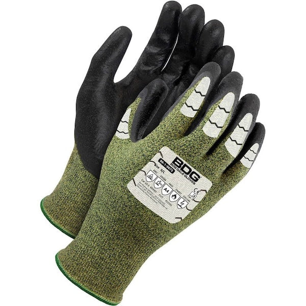 Seamless Knit Green/Black Fr Yarn with Black Bi Polymer Dip, Shrink Wrapped, Size L (9)